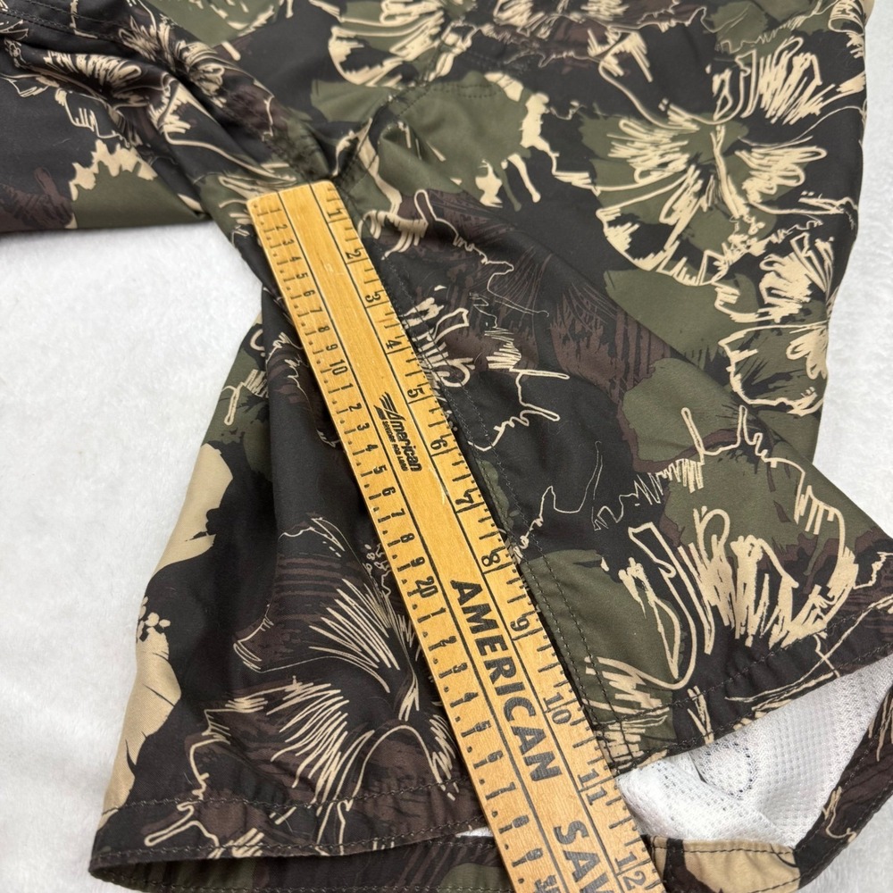 OP Ocean Pacific Mens Camo Floral Board Shorts Green Hibiscus Swim Trunks Size M - Picture 6 of 11